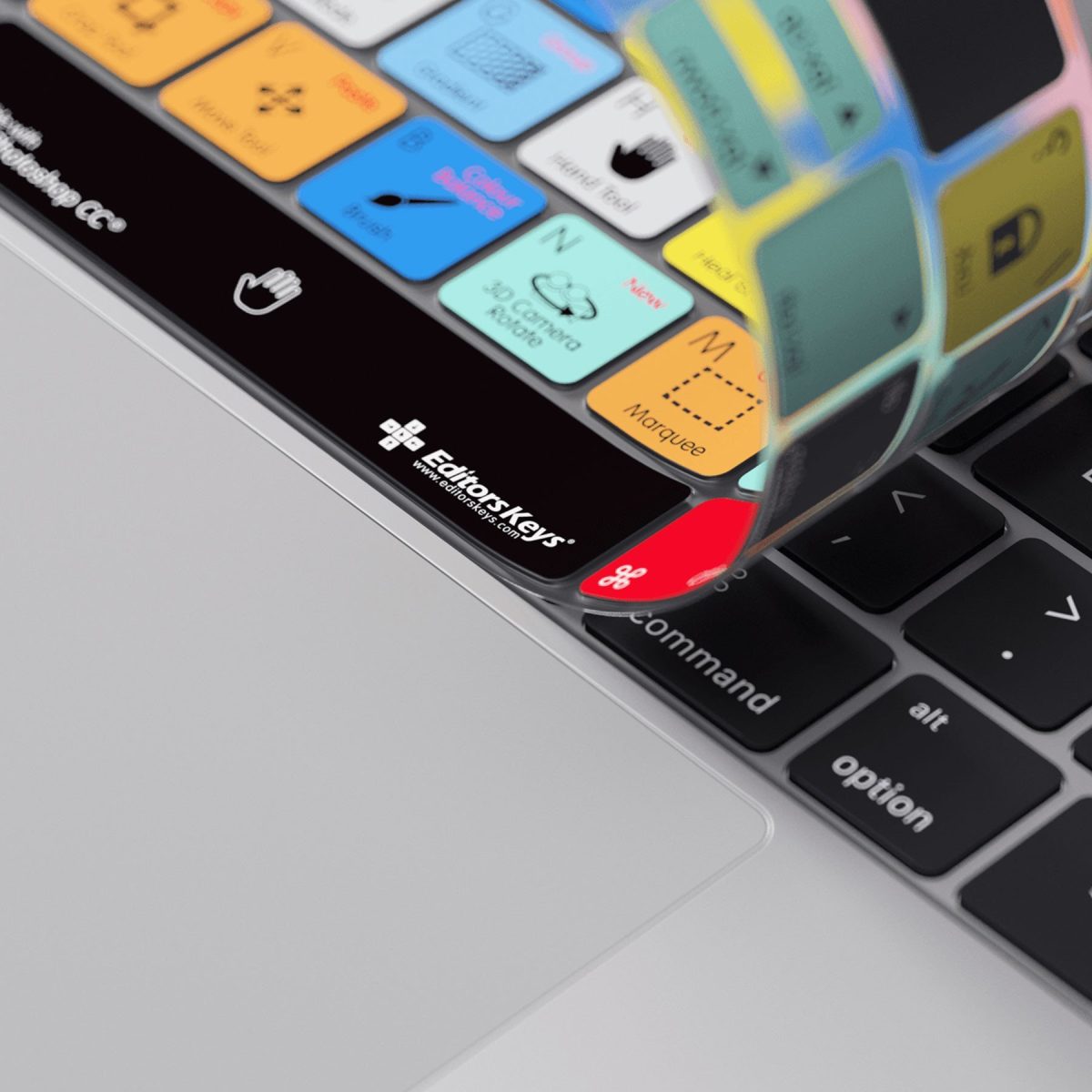 MacBook Pro Touchbar Keyboard Cover with Adobe Photoshop Shortcut
