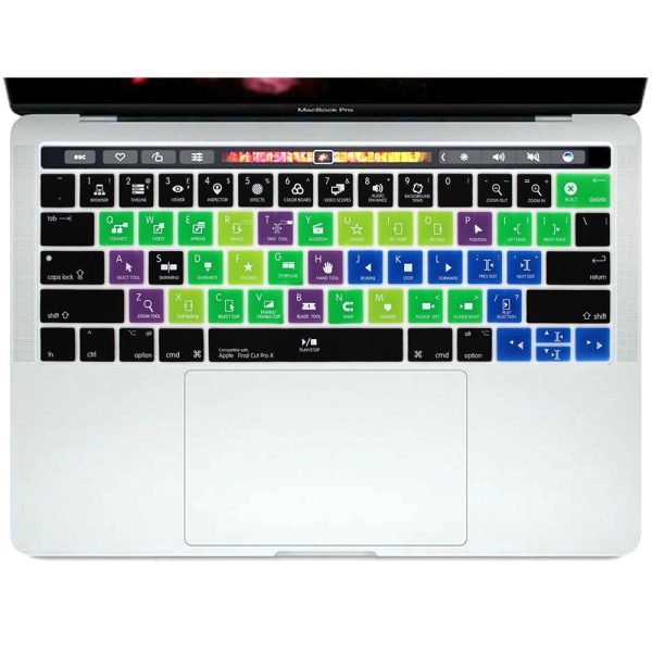 MacBook Pro Touchbar Keyboard Cover with Apple Final Cut Pro X Shortcut