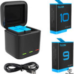 Telesin GoPro Hero 9/10/11/12 Batteries and its Charging Case Package