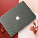 Cream Woven Leather MacBook Case