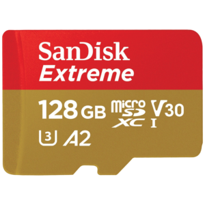sandisk extreme 128gb 4k u3 160mb/s a2 micro sd card sdxc with adapter