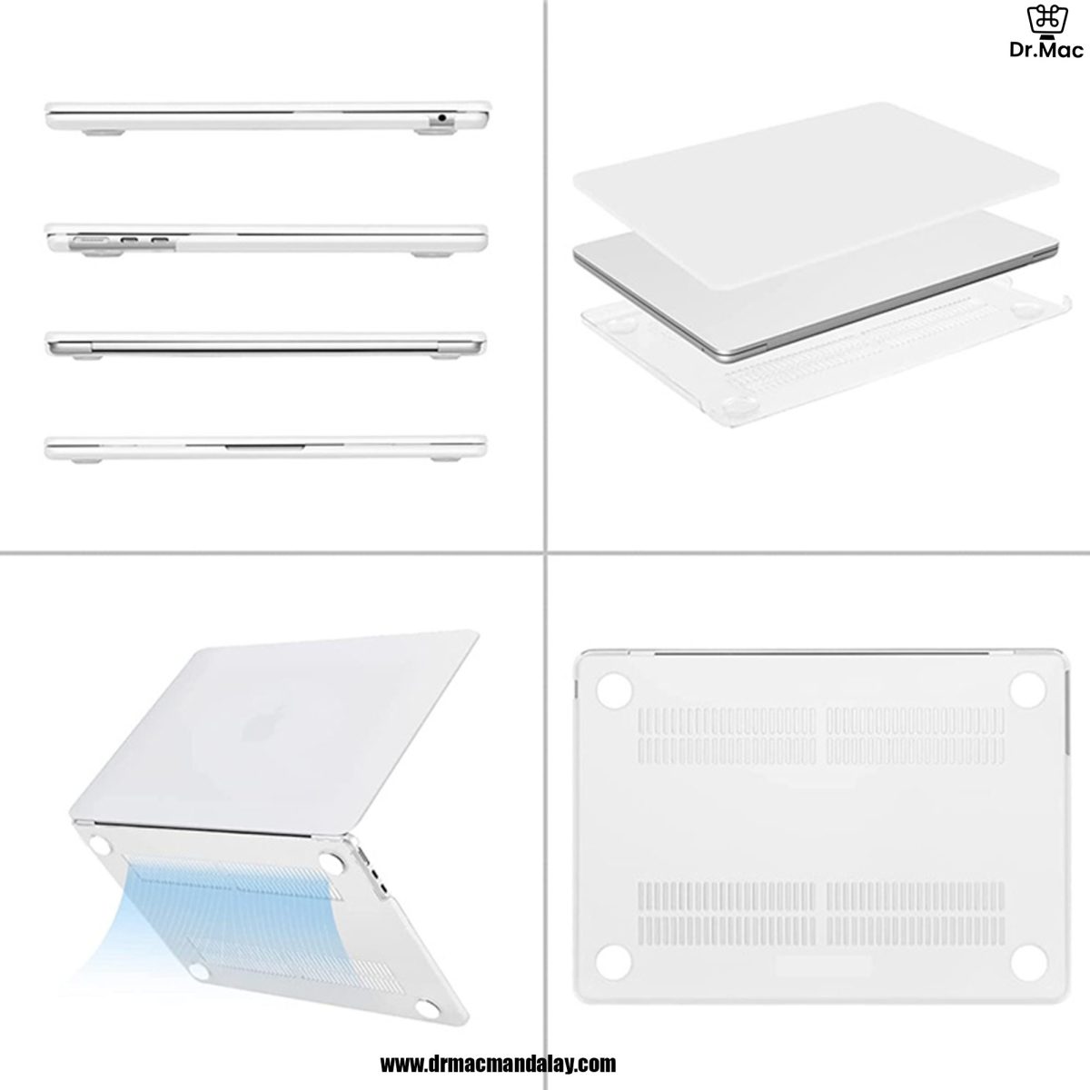 macbook air m2 ,m313.6’’ crystal transparent body cover