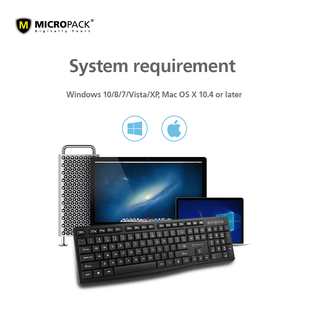 micropack k 206 office lite 2 classic keyboard black