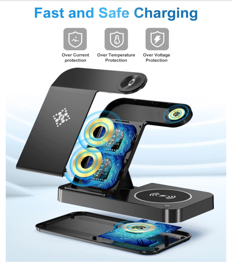 4 in 1 foldable fast wireless charger