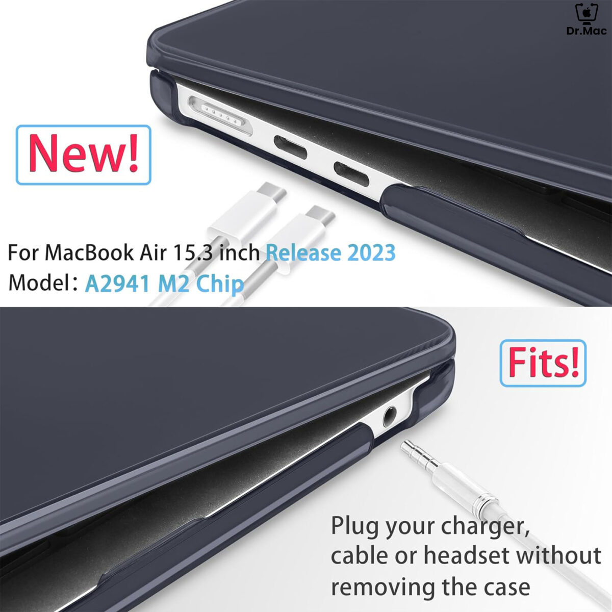 Macbook Air M2 13.6’’ Crystal Transparent Body Cover