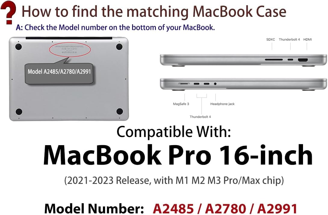 macbook pro 16" m1,m2,m3 (2021 2023)
