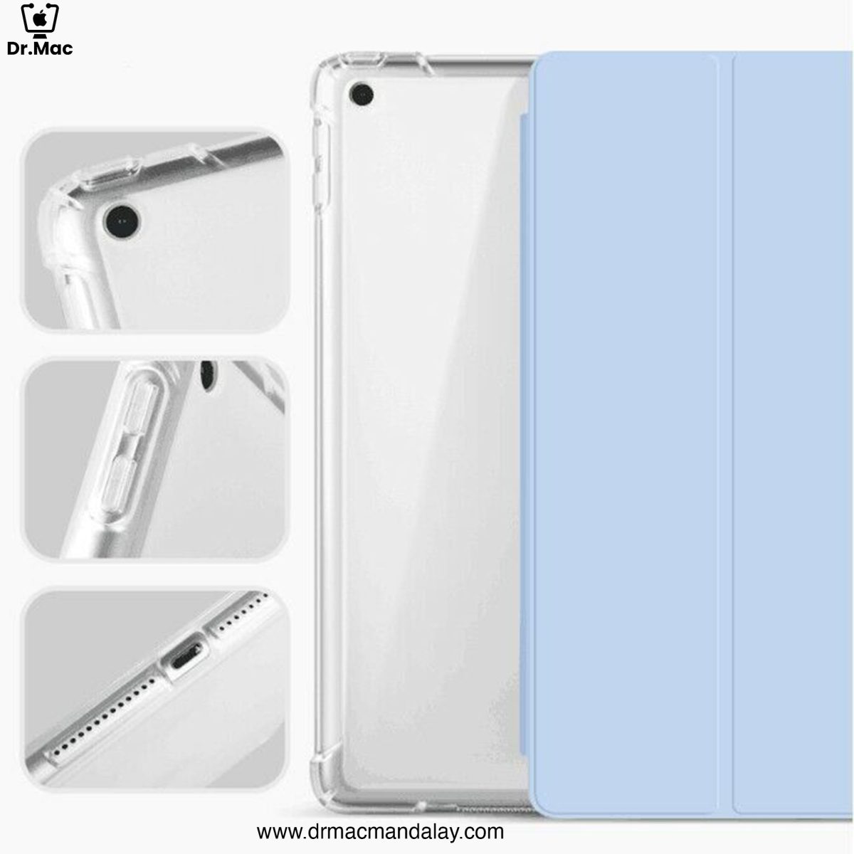 ipad 10.2" 7th,8th,9th gen r clear case with pencil holder