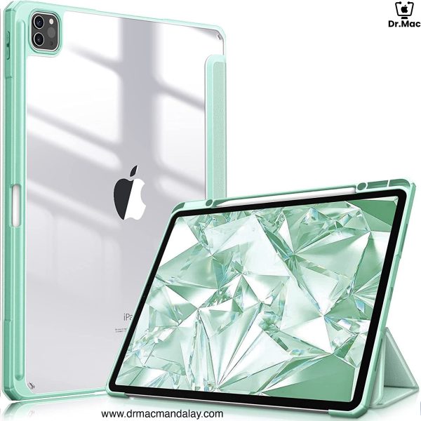 ipad pro 11" (2020 2022) clear transparent back shell smart cover