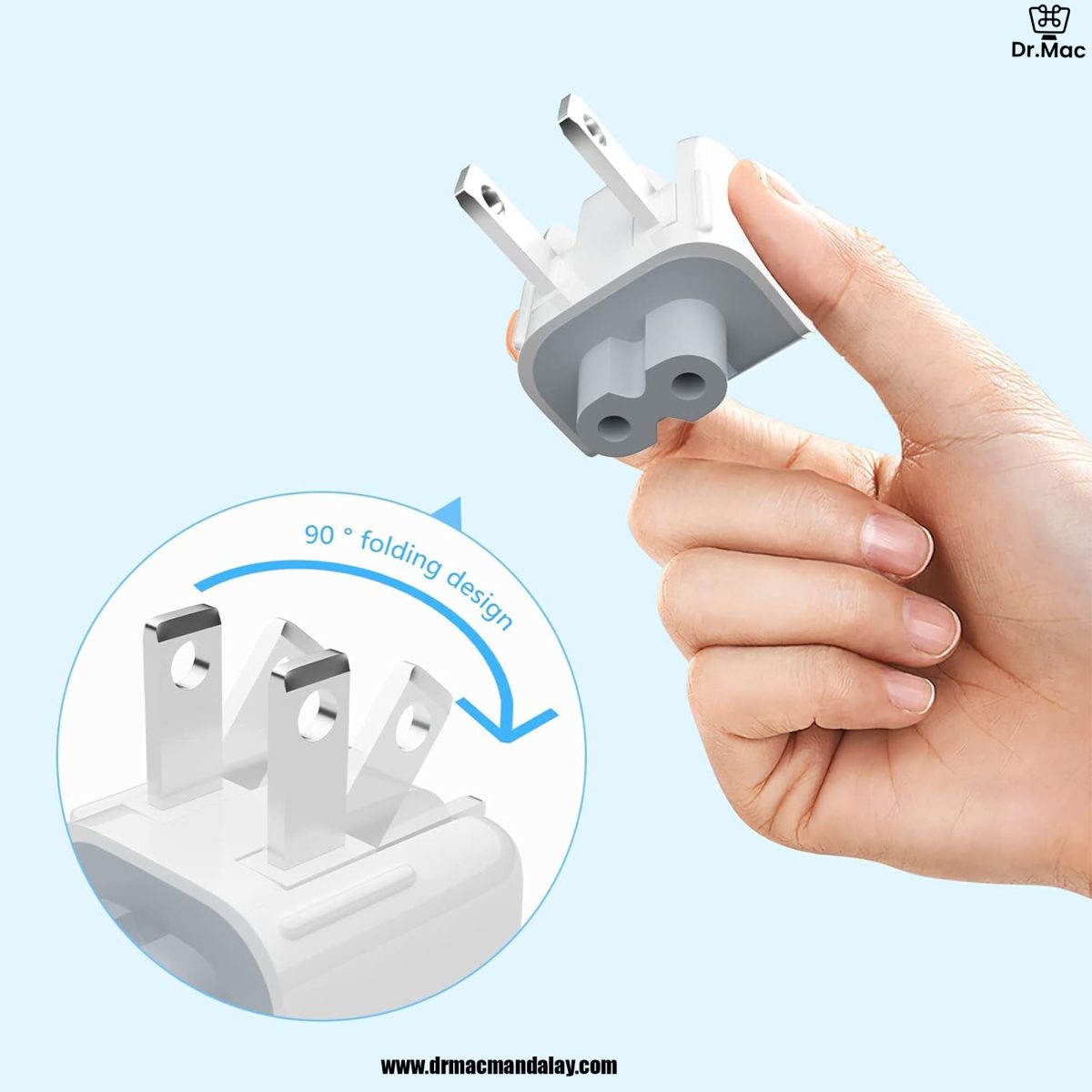 2 Pin Converter Wall Plug for MacBook