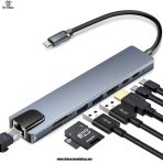 8 in 1 USB C Hub 4K HDMI USB HUB 100W Multiport Adapter