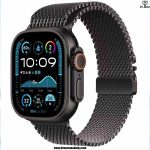 Titanium milanese loop watch band strap for apple watch ultra 2 49mm 46mm 45mm 44mm