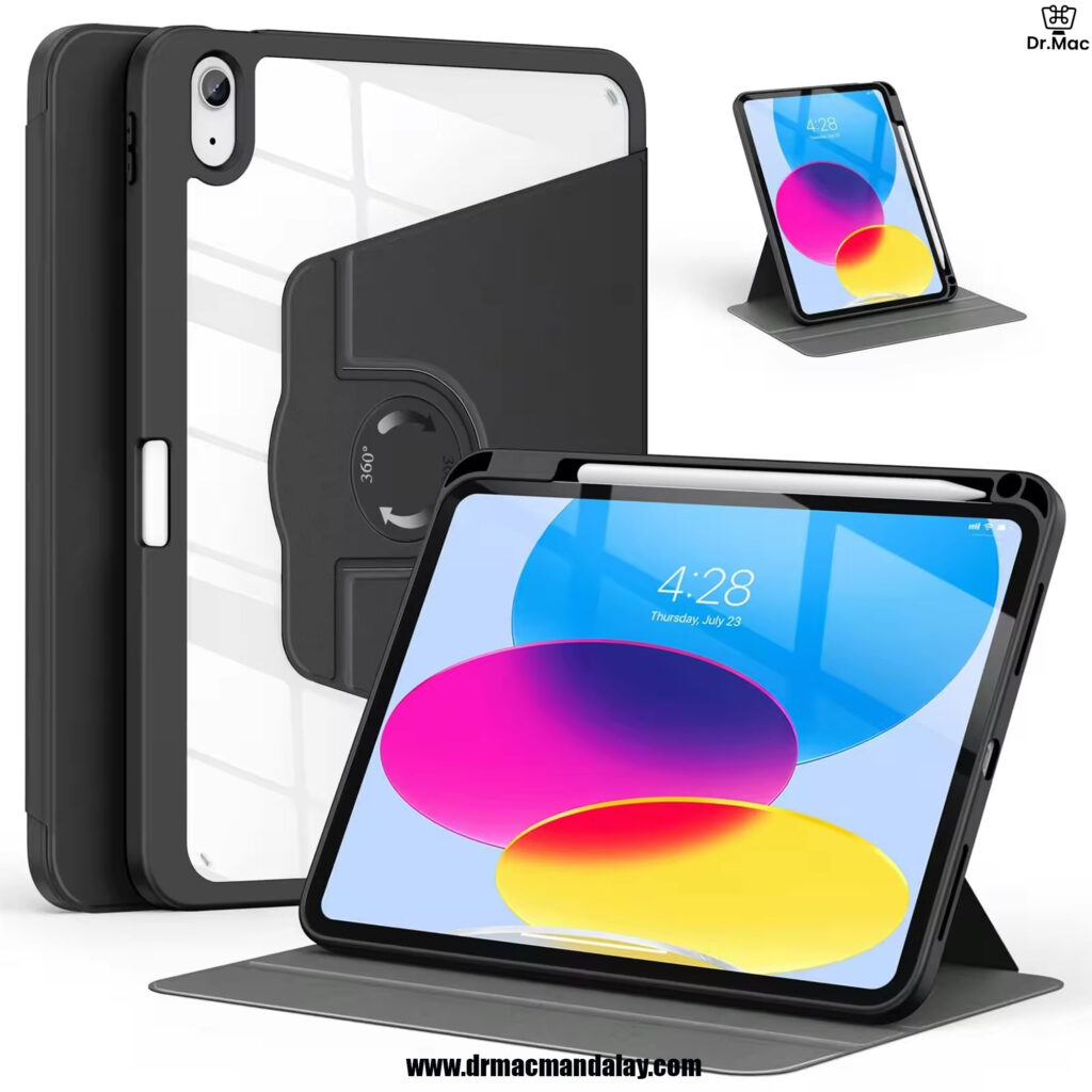 360 rotating stand smart cover for ipad 10th,11th gen