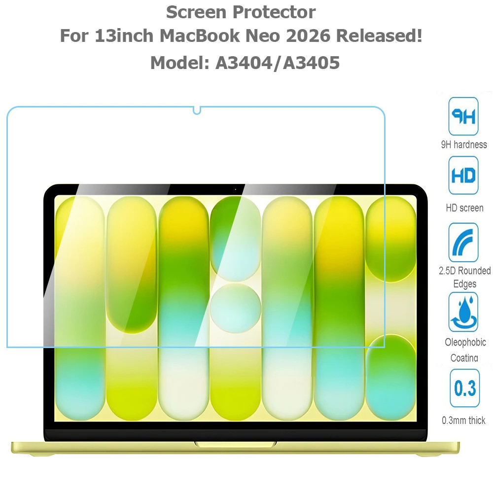 MacBook Neo 13"Clear Tempered Glass Screen P
